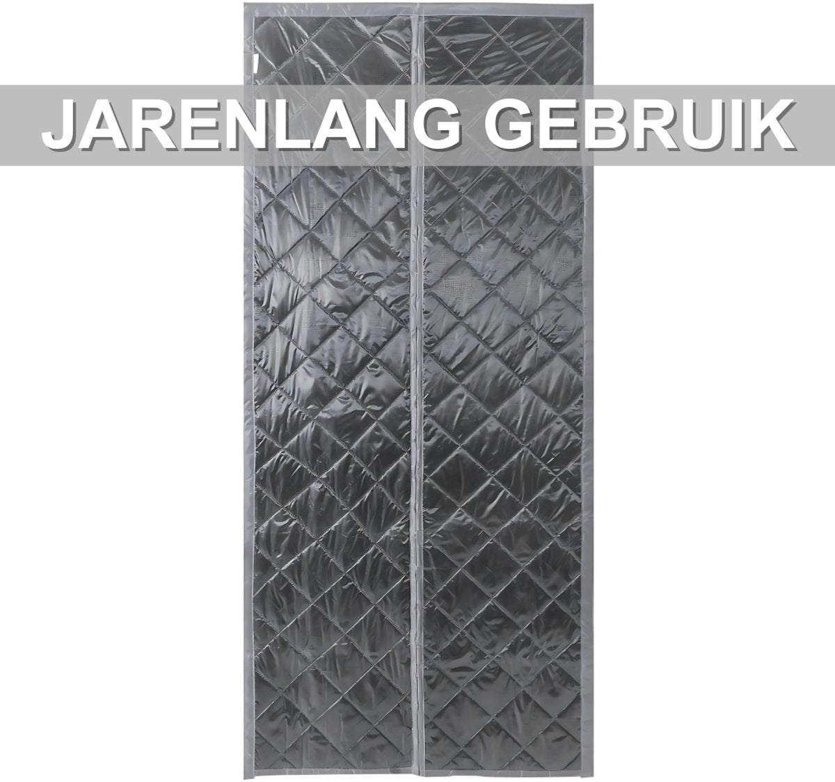 Thermische gordijnen - Isolerend - Grijs - Voor deuren in huis of kantoor - Magnetisch - 95x210cm