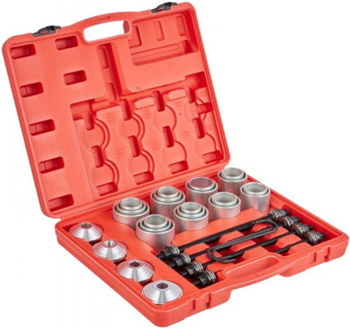 Wiellager trekker PRO - Montageset - Gereedschapset - 28-delig - Demontage - Stalen Hulzen - Naafverwijderaar