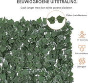 Luxe Privacy Hek - Donkergroen - 150x410cm - Decoratief - Schutting - Muur