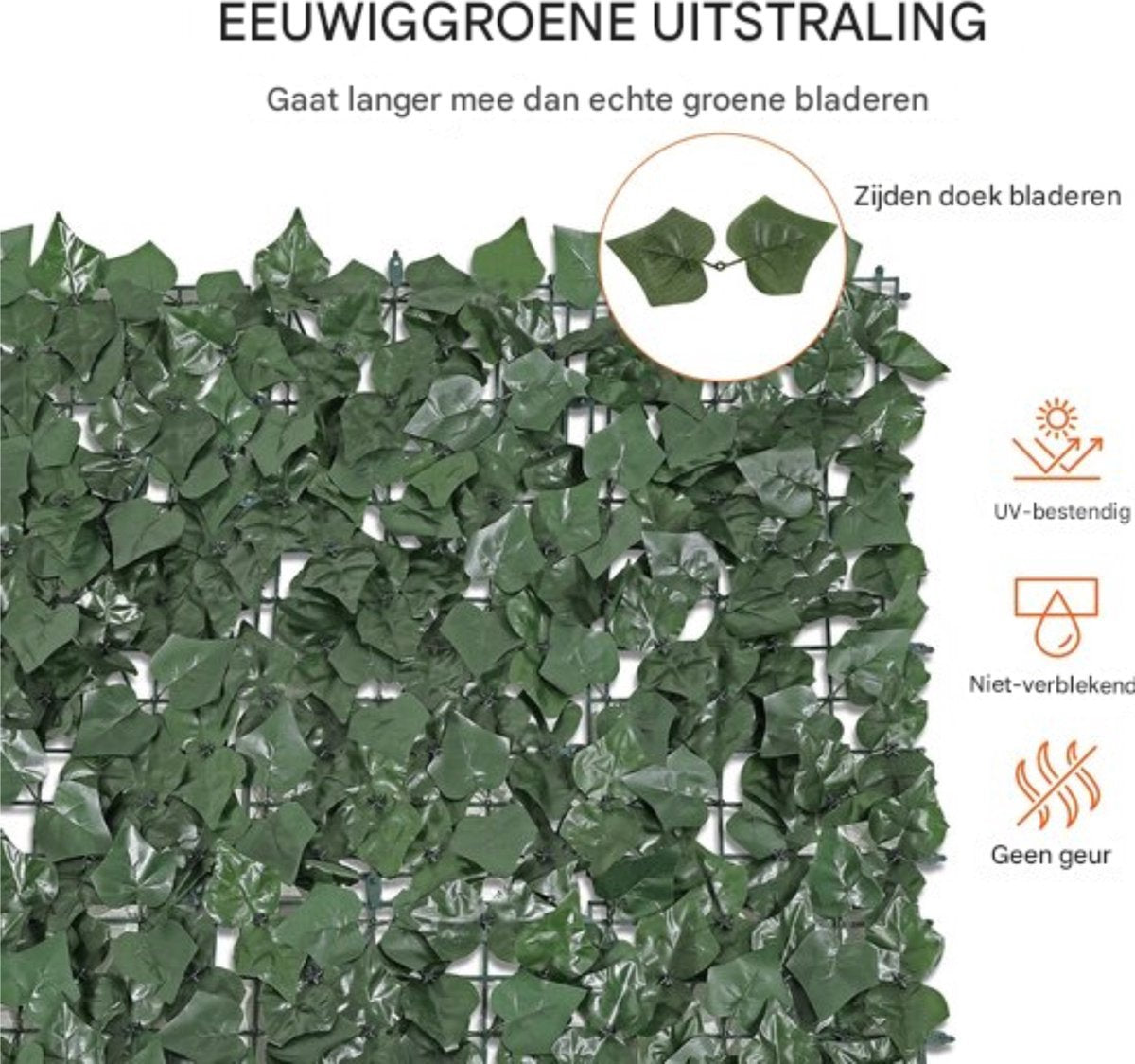 Luxe Privacy Hek - Donkergroen - 150x410cm - Decoratief - Schutting - Muur