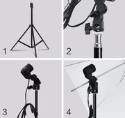 Happyment Fotostudio Set - Fotostudio met Softboxen - Achtergrond Systeem en Greenscreen - Reflector - Paraplu - Professionele Fotostudio - Draagbare Fotostudio - Productfotografie - Portret fotografie - Youtubers - Influencers