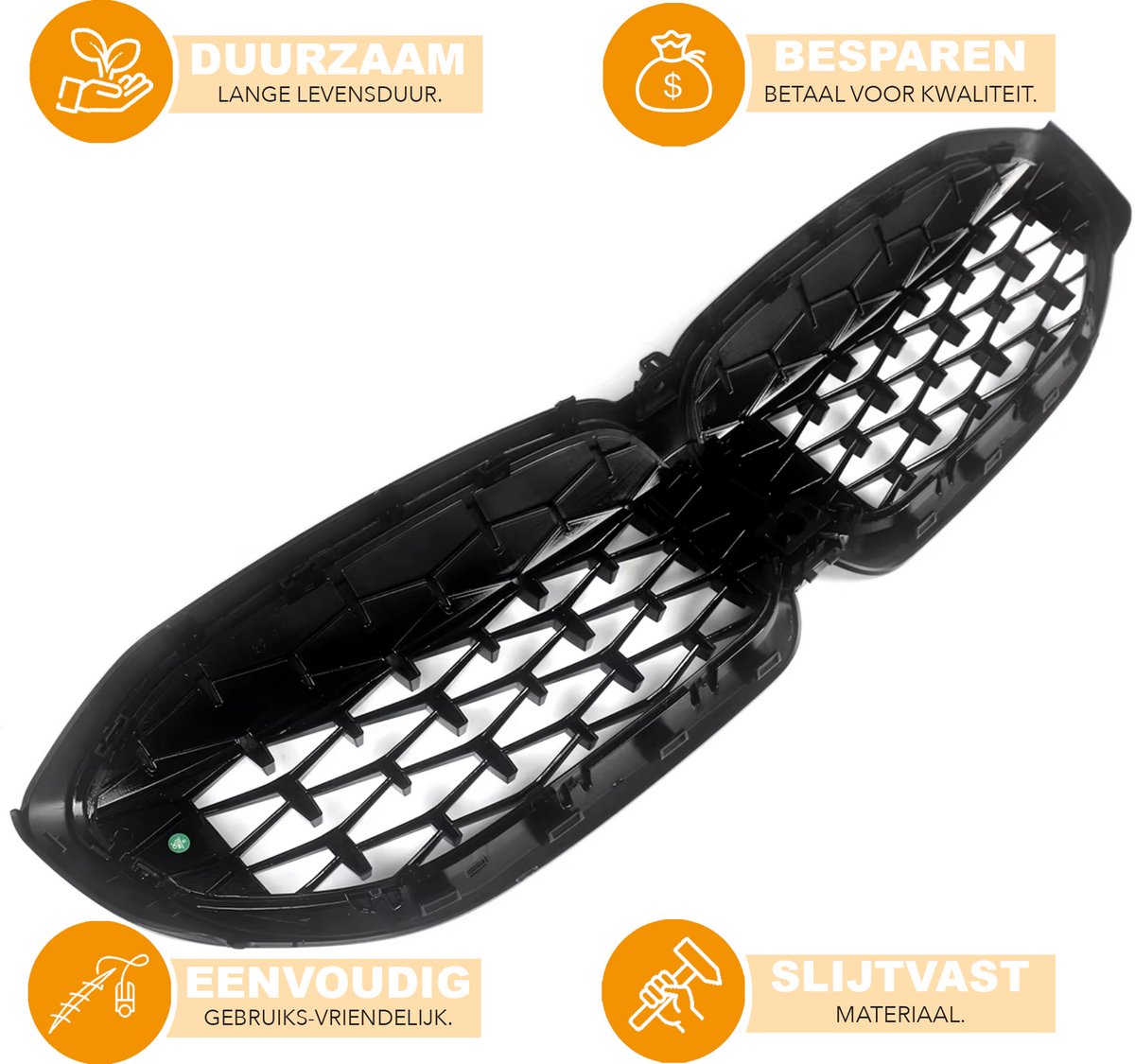 Voorbumper - Voor BMW G20/G21 3-Serie 2018-2021 - Auto accessoires - Niergrille - Front grille - Gloss Zwart