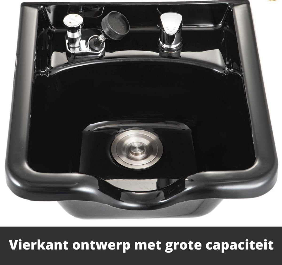 Happyment Haarwasbak - Wasbak - Kapper Salon Wastafel - Kapperswasbak - Zwart