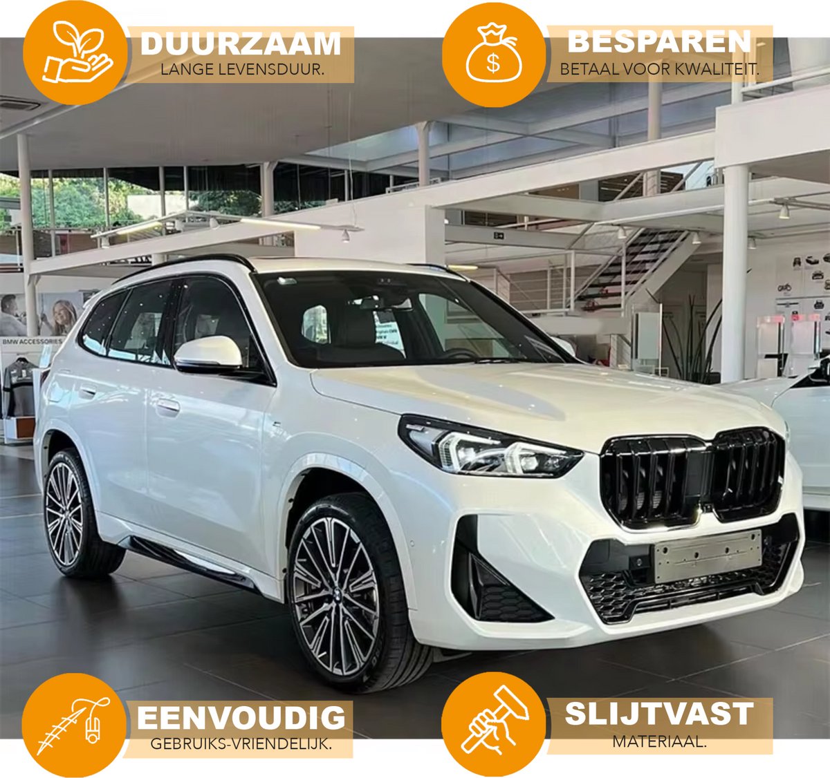 Voorbumper Grill Mesh - Voor BMW X1 U11/U12 M Sport (2022-2024)- Enkele Lijn Stijl - Niergrill - Auto accessoires