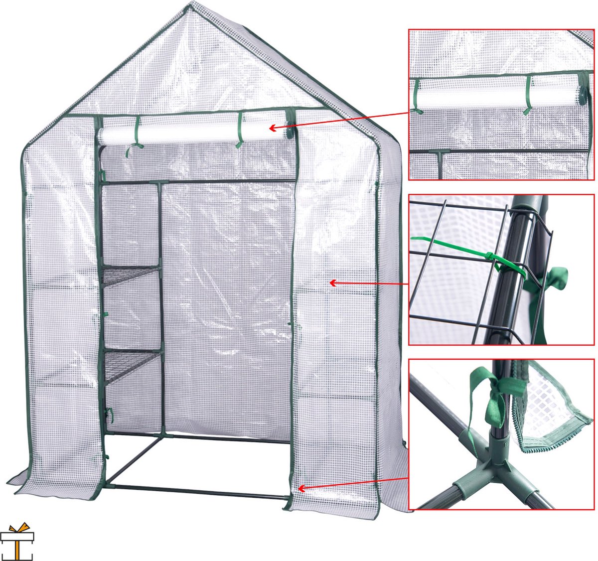 Happyment Broeikas - Tuinkas - Kweekkast - Kweekbak - Moestuin - Serre