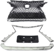 Voorbumper grille Gitro - Voor Lexus RX350/RX450H/RX350L (2016-2019) - Basissport Stijl - Chroom & Zwart