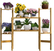 Bamboe Plantenstandaard Mamut - 6 laags - Plantenrek - Plantentafel - Voor binnen & buitengebruik - Bloempothouder