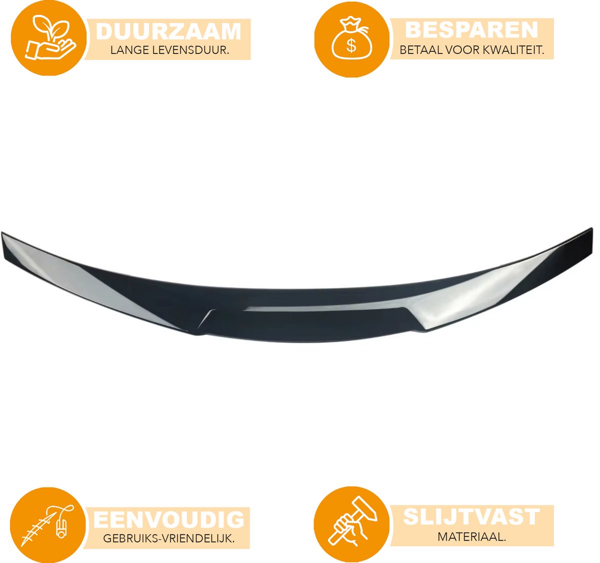 Achterspoiler - Voor BMW F32 4-Serie Coupe 2013-2020 - Auto accessoires - Kofferspoiler - Lipspoiler - Gloss Zwart