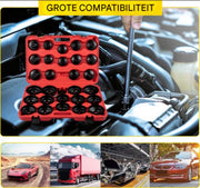 Oliefilter sleutel doppenset - 30-delige set Oliefilterdopsleutelset - Eind kappen - Met 3/8" en 1/2" Aansluiting - Zwart