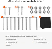 Happyment Houtopslag met waterdichte hoes - Tot 200KG - Brandhoutrek - Buiten - houtberging