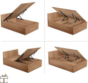 Bolt Edge Bedlift Mechanisme - Gasveer - Box Bed of Sofa Opslag - 152cm - Pneumatisch