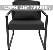 Fauteuil- Voor Woonkamer - Moderne Lounge - Stof /Zwart