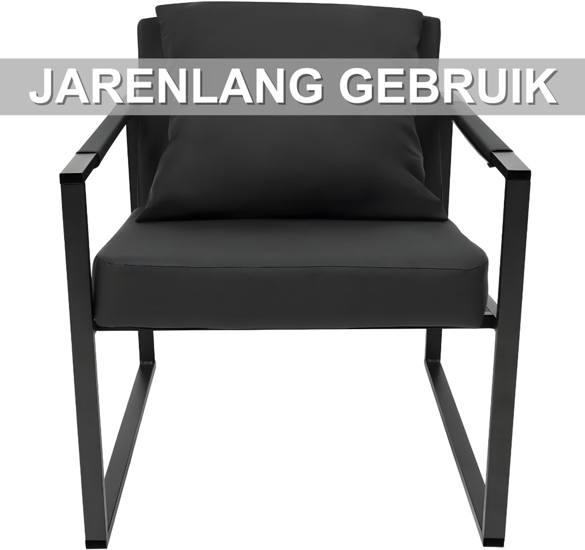 Fauteuil- Voor Woonkamer - Moderne Lounge - Stof /Zwart