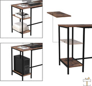 Hoekbureau - Computerbureau - Gaming Desk - Industrieel Design - Zwart