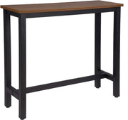 Bartafel - Zwart/Bruin - Rechthoekig - Hout/Metaal - 120x40x100cm