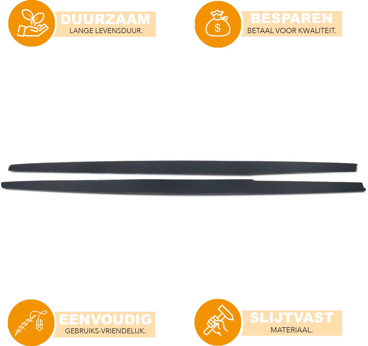 Zijrokken Paneelverlenging - ABS - Carbon Look - Voor BMW F10 528i (2011-2016) - Auto Accessoires