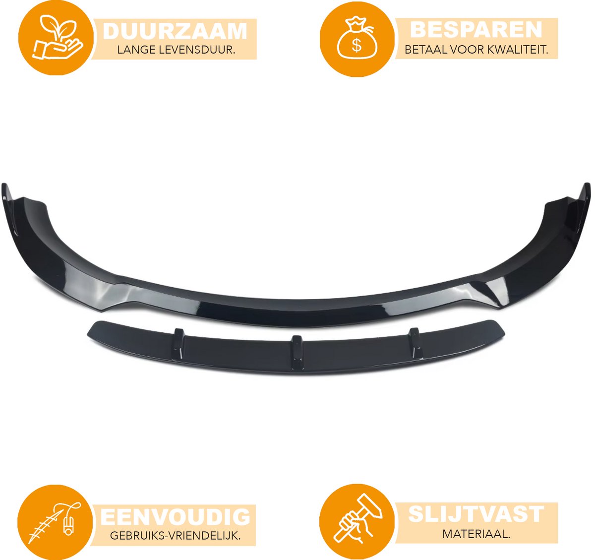 Voorbumper - Voor Mercedes E-Klasse W213 E63 Stijl - Auto accessoires - Lipspoiler - E63 F1 AMG stijl - Gloss Zwart