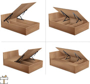 Happyment® Bedlift Mechanisme - Pneumatische Opslag - Gasveer - Box Bed Sofa Opslag - Black friday - Sinterklaas - Kerstcadeau - 152CM