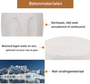 Betonnen Bijzettafel - Voor Tuin, Balkon of Woonkamer - Decoratief Accent met Faux Terrazzo - Lichtgewicht en Uniek Design