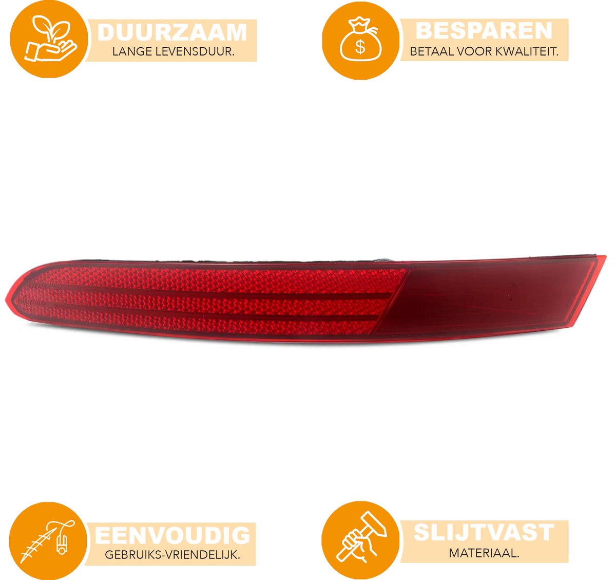 Reflectorlens - Rood - Rechts & Links - Voor VW Touareg 7P (2015-2018) - Europese Versie - Auto Accessoires