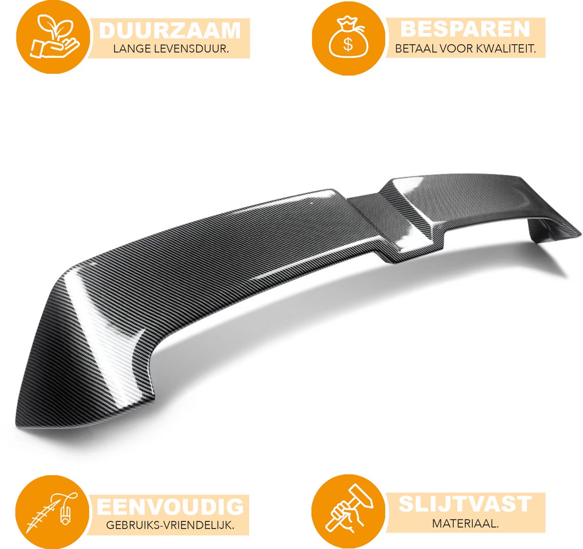 Achterspoiler - Voor VW Golf MK6 2008-2013 GTI/R/GTD - Auto accessoires - Dakspoiler - Kofferspoiler - Carbon Look