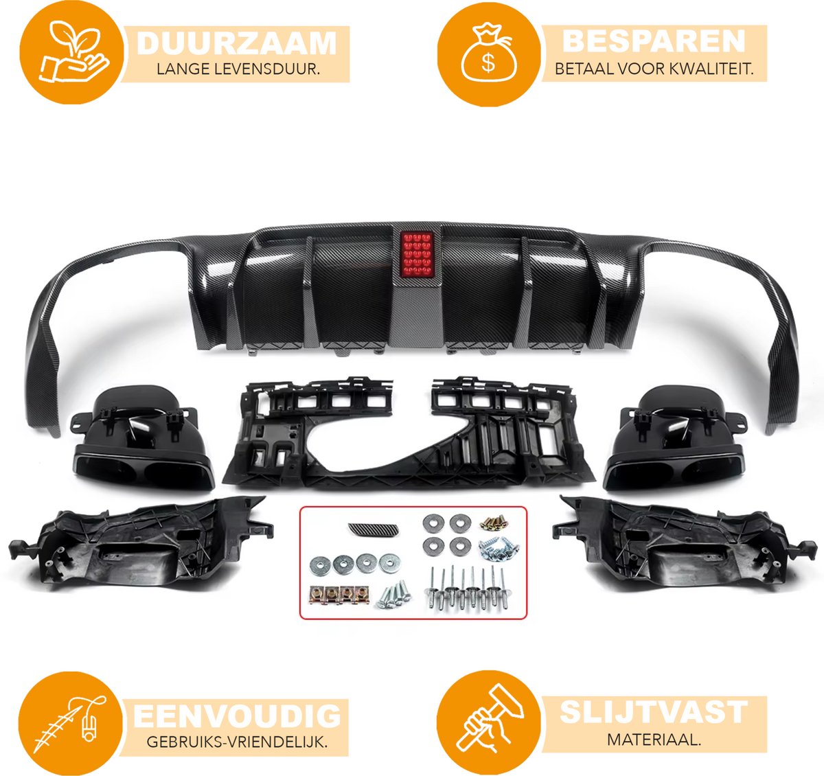 Voorbumper Diffuser Lip - Voor Mercedes W213 E300/E400 (2016-2020) - AMG E63 Stijl - Auto Accessoires