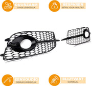 Grille - Voor Audi Q3 S-Line 2011-2015 - Auto accessoires - Mistlichtgrille - Honingraat grille - Deksel