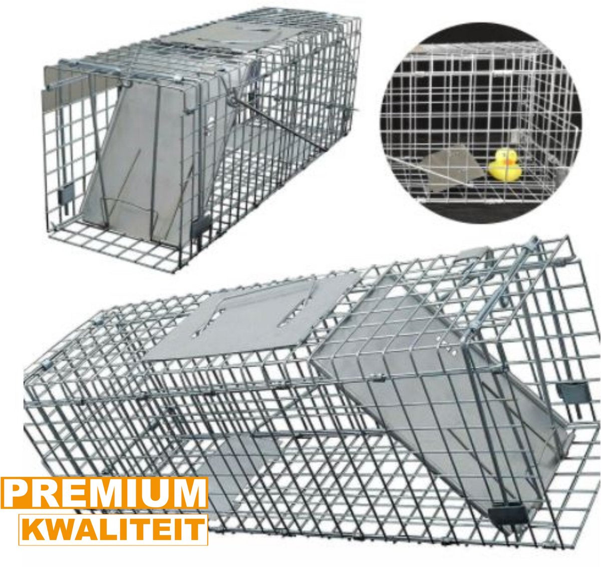 24" Rattenval - Grote Dierenvalkooi voor Zwerfkatten - Humane Rescue - Opvouwbare Catch & Release Dierenval - Binnen & Buiten