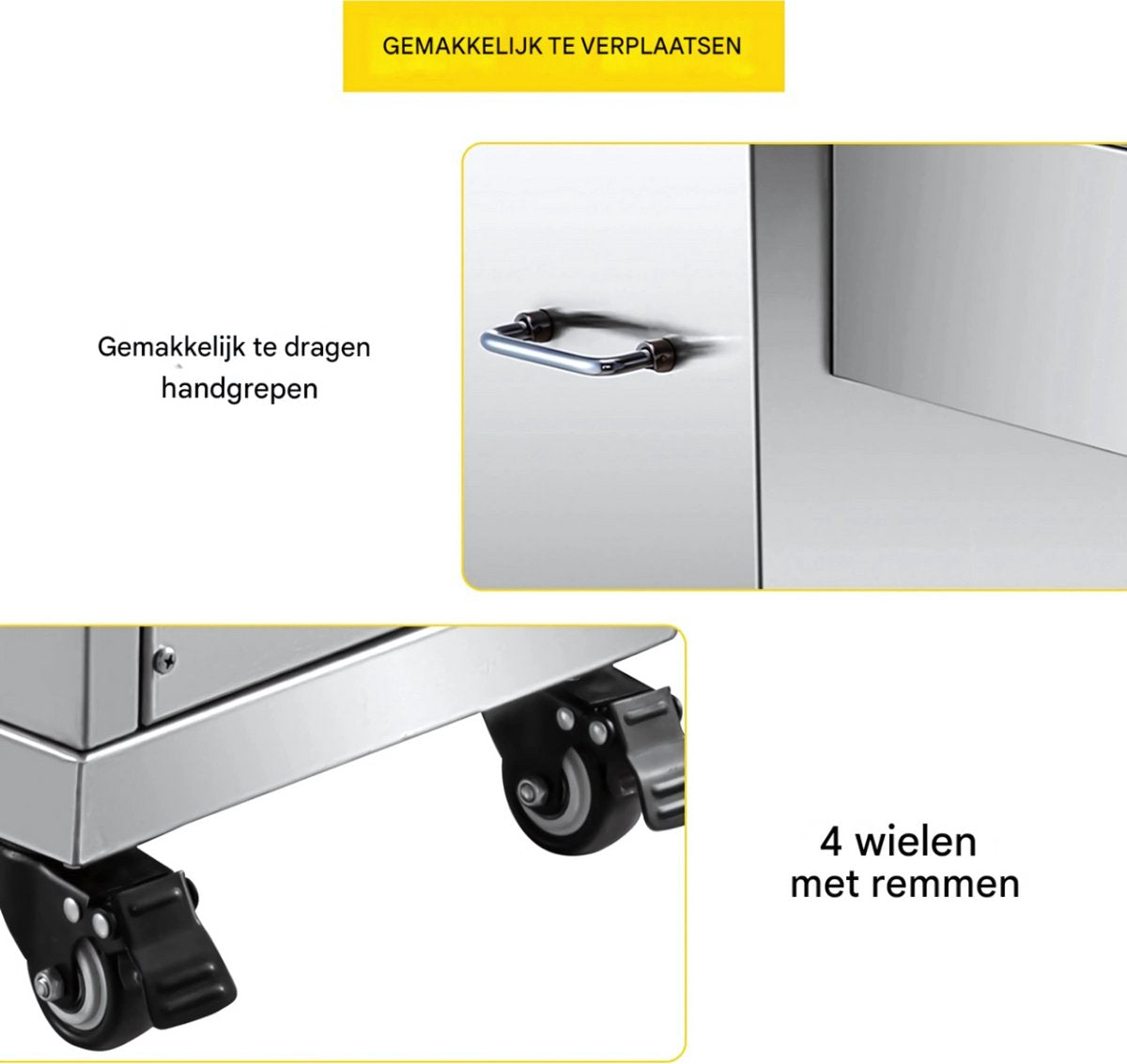 Elektrische Vlees en groentesnijmachine - Gehaktmolen - Vleesmolen - Snijmachine - 750W RVS - Met wieltjes - Keukenapparaat