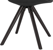 Bezoekersstoelen - Zwart Velvet - Houten poten - Zithoogte 46cm - Set van 2