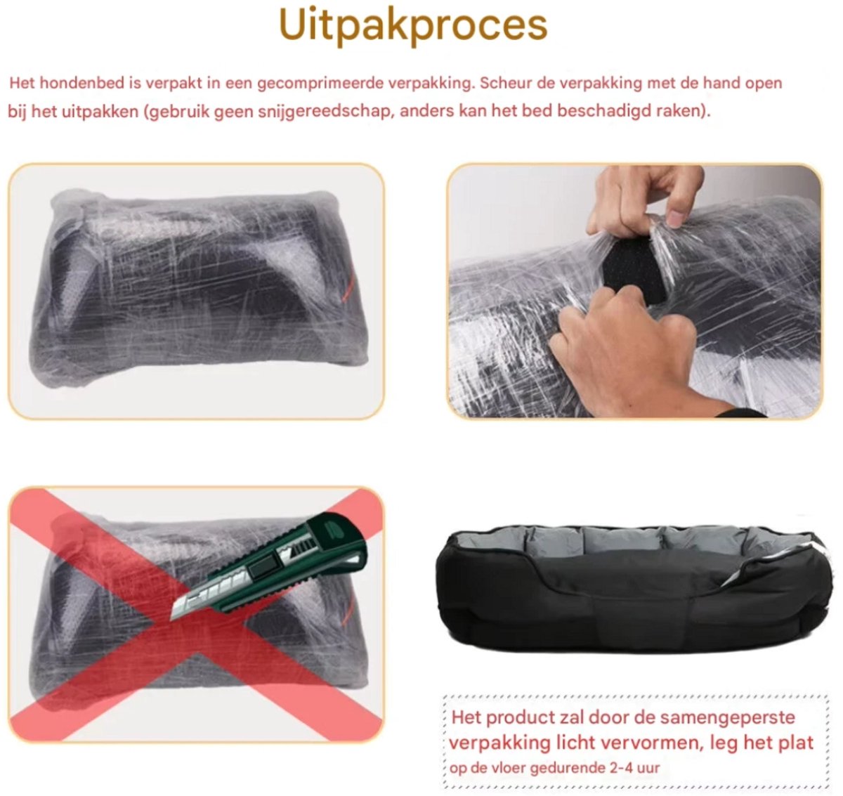 Hondenbed Mumba - Hondenbank - Hondensofa op poten - Hondenmand - Hondenzetel - Comfort en zacht - Afneembaar kussen - 90cm