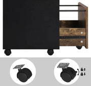 Bolt Edge Archiefkast - Donkerbruin - Hout - Ladeblok bureau - 40x70x40cm