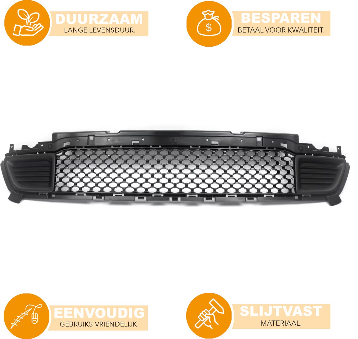 Voorbumper - Voor Jeep Cherokee 2019-2021 - Auto accessoires - Lagere grille - Onderste bumpergrille - Zwart
