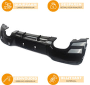 Achterbumper - Voor BMW 1-Serie F20/F21 PRE-LCI 2011-2015 - Auto accessoires - Diffuser - Quad uitlaat - Gloss Zwart