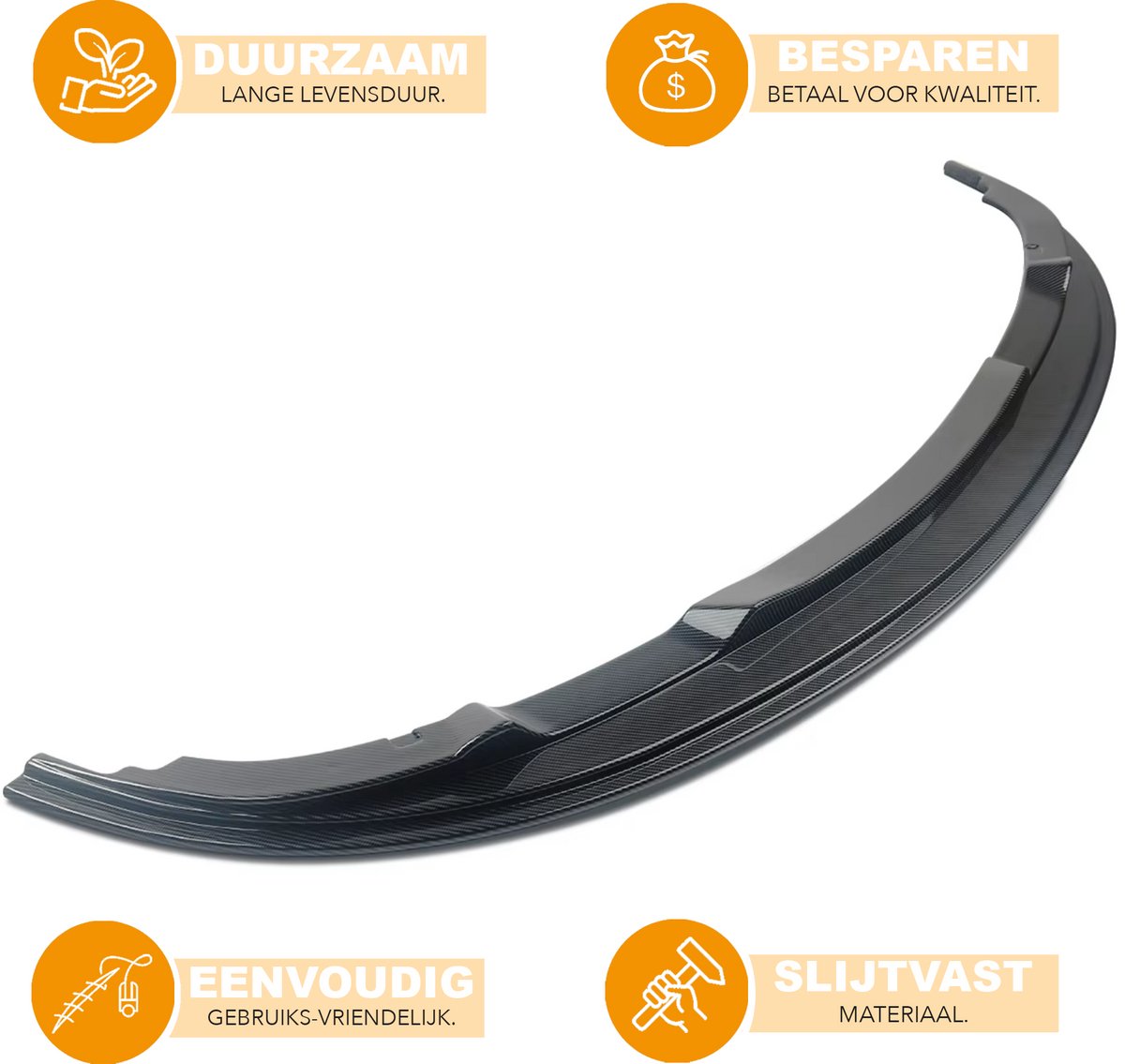 Voorbumper - Voor BMW 3-Serie E90/E91 LCI - Auto accessoires - Splitter lip - Carbon painted - Upper lip