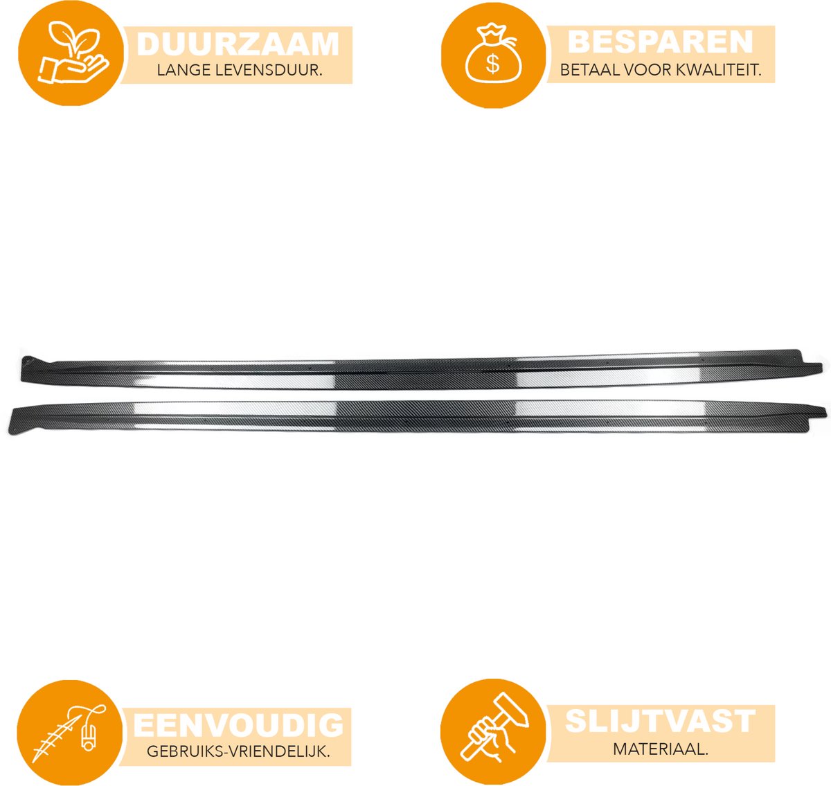 MP Stijl Zijrok Verlenging - Koolstofvezel Look - Auto accessoires - Voor BMW F15 X5/F85 X5M/F16 X6/F86 X6M