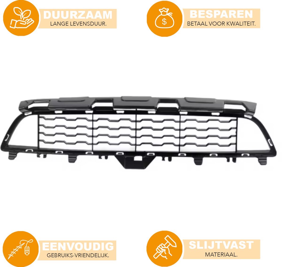 Mistlicht Cover Griton - Mistlicht Grille Cover - Voor BMW F32/F33/F36 (2013-2020) - M Sport Midden + Links + Rechts - Auto accessoires