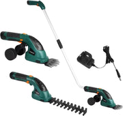 Elektrische heggenschaar - Met accu - 2 in 1 - Telescopische takkenschaar - Snoeischaar - Draadloos - Telescopisch - Steel - Groen