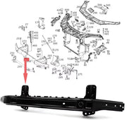 Voorbumper - Voor Mercedes GL/GLS-Klasse X166 2012-2019 - Auto accessoires - Versterkingsstang - Zwart