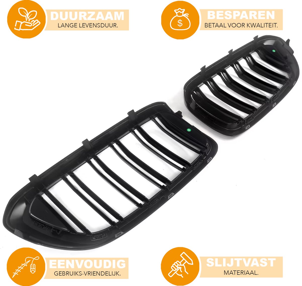 Voorbumper - Voor BMW 6-Serie G32 Gran Turismo 2017-2020 - Auto accessoires - Niergrille - M stijl - Gloss Zwart