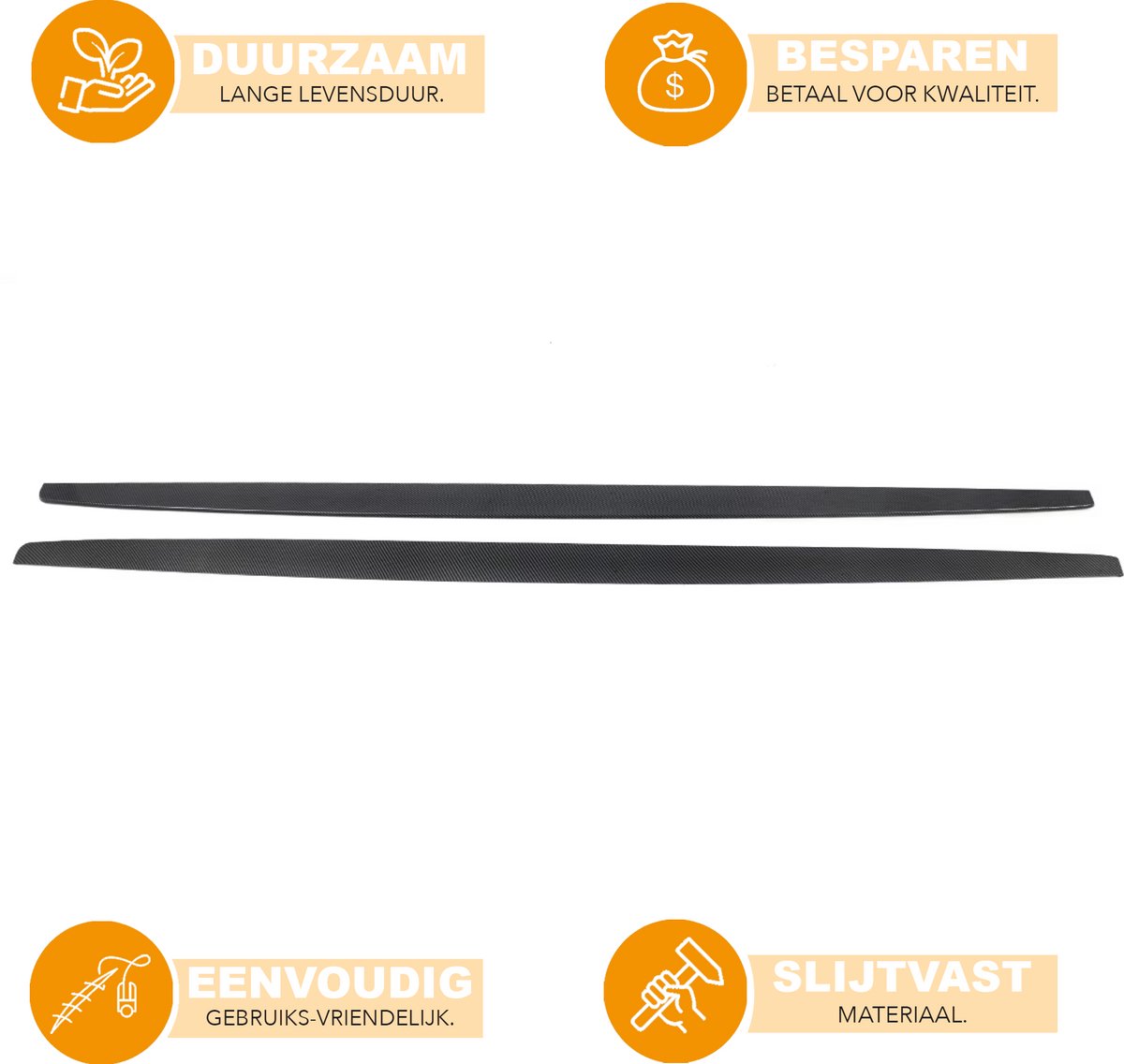 Side Rokken Uitbreidingspaneel - MP Stijl - Carbon Look - Voor BMW E82/F20/F22/F23/F44 - Auto Accessoires