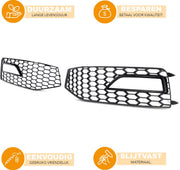 Grille - Voor Audi A4 B8.5 S-Line S4/RS4 2013-2015 - Auto accessoires - Mistlichtgrille - Honingraat grille - Zwart