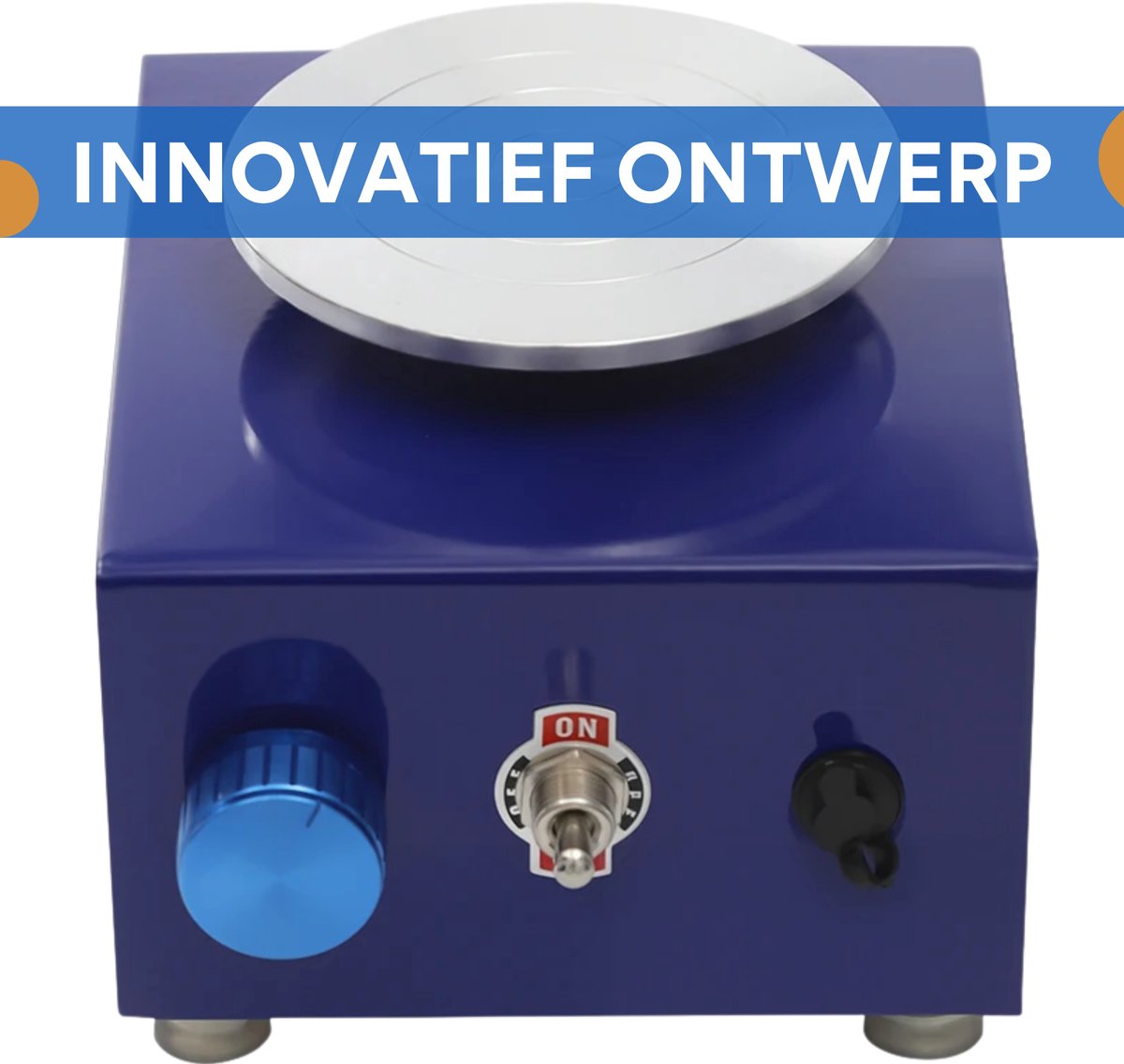 Mini Pottenbakkersschijf - Draaischijf - Pottenbakken - Voor Onderwijs, DIY & Winkels -Blauw