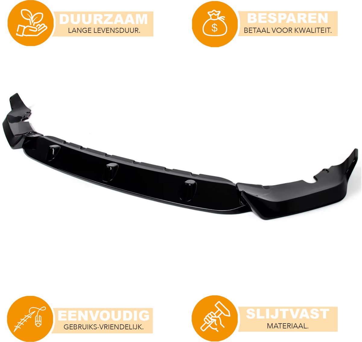 Voorbumper Lip Splitter Spoiler - Voor BMW X7 G07 M Sport (2019-2022) - Gloss Black ABS - Auto accessoires