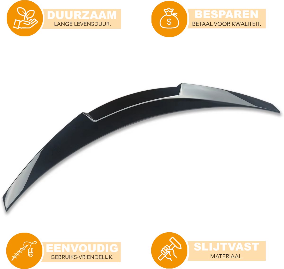 Bolt Edge Spoiler BMW E82 - kofferbak wing lip - M4 stijl - 2008-2013