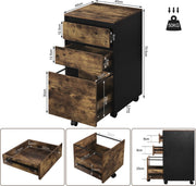 Bolt Edge Archiefkast - Donkerbruin - Hout - Ladeblok bureau - 40x70x40cm