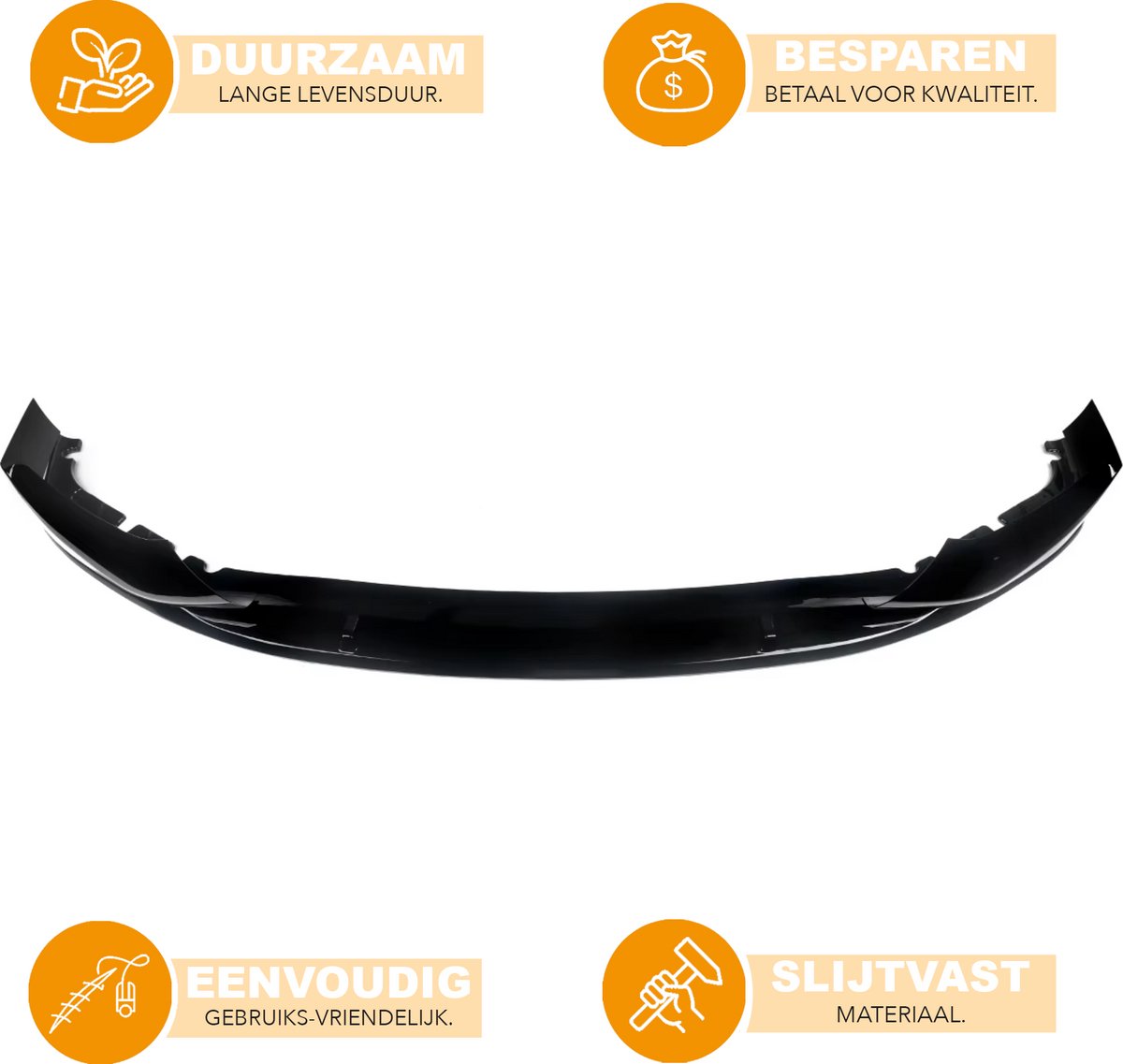 Voorbumper - Voor BMW 5-Serie G30 2017-2020 - Auto accessoires - Lipspoiler - Gloss Zwart - M Performance stijl