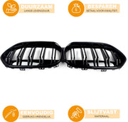 Voorbumper - Voor BMW E92/E93 Coupe 2009-2013 - Auto accessoires - Niergrille - Dubbelsteg - Zwart