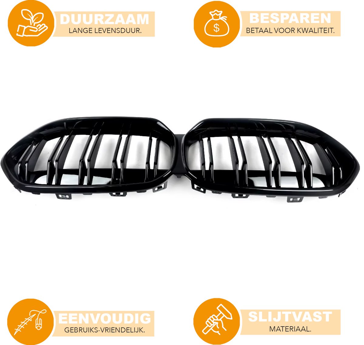 Voorbumper - Voor BMW E92/E93 Coupe 2009-2013 - Auto accessoires - Niergrille - Dubbelsteg - Zwart