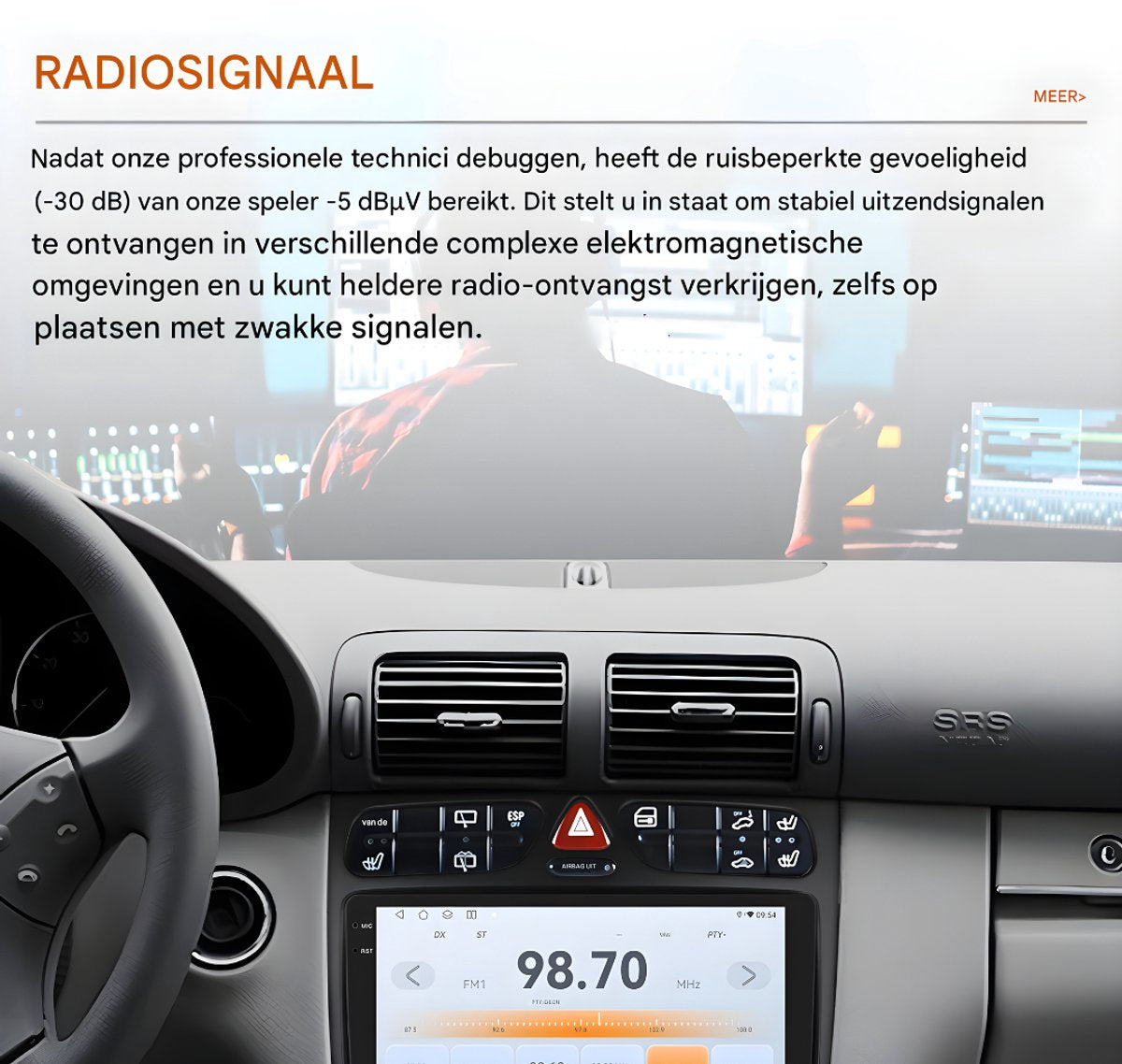 Auto Intelligente Radio - Voor Mercedes-Benz C-Klasse & CLK-Klasse (W203, W209, S203, A209, W168) - Met CarPlay, Android Auto & GPS